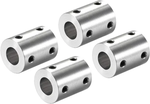 Vista 8 de uxcell Juego de acoplamiento rígido de 0.197 in a 0.197 in Tornillo L25XD20 aleación de aluminio, conector de acoplador de eje, accesorios de motor
