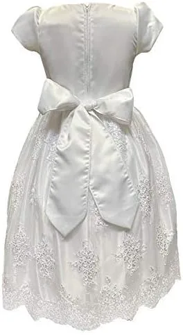 Vista 5 de SWEA Pea Lilli Vestidos de Primera Comunión para Niñas Disponible 7 16 Encaje Tamaño Grande