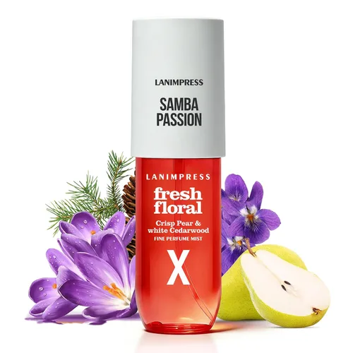 Vista 9 de Fragancia para el cabello y el cuerpo de 3 onzas líquidas, Eau de Parfum para mujer, aroma cálido, perfume n.º 2, aroma floral de fruta, con notas