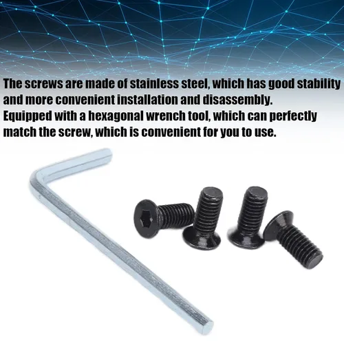 Vista 8 de VBESTLIFE E-Scooter Kit de herramientas de llave hexagonal, 4 piezas de tornillos de tubo de horquilla delantera para manillar E-Scooter con llave