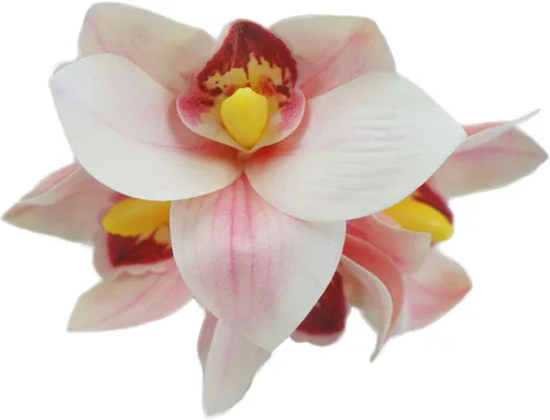 Vista 7 de Paquete de orquídea Cymbidium artificial de 4 tallos de tacto real (verde)