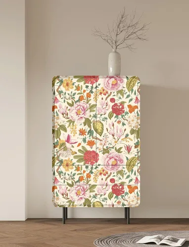 Vista 5 de Blooming Wall DPYC02-1 - Papel tapiz autoadhesivo con textura de peonía y flores primaverales, decoración de pared