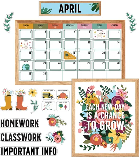 Vista 8 de Carson Dellosa Creatively Inspired - Juego de 118 piezas para calendario de aula, cabeceras mensuales, cumpleaños, cubiertas de números, estaciones