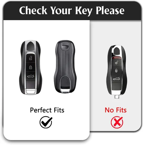 Vista 2 de Funda protectora para llavero inteligente compatible con Porsche 911 Cayenne Panamera TAYCAN de 3 botones sin llave, accesorios de control remoto