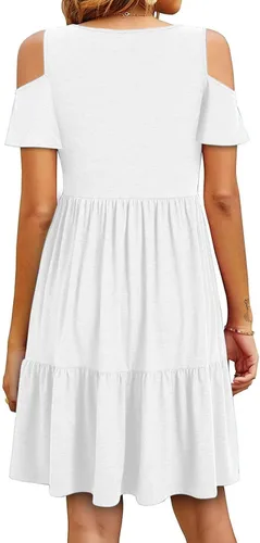 Vista 6 de Vestidos de verano de talla grande para mujer, camisola de vacaciones 2023, vestido de verano suelto, vestido suelto