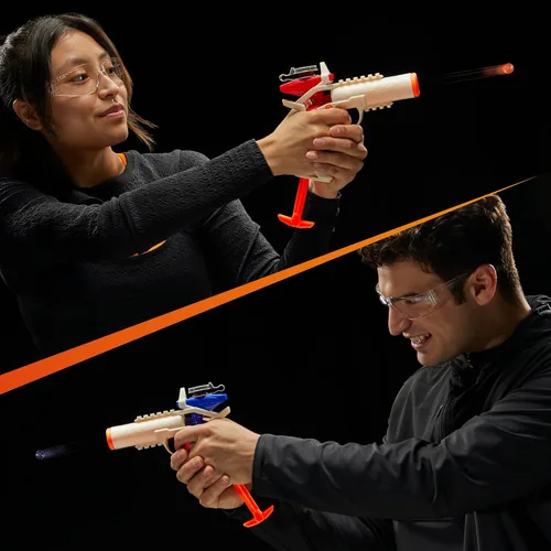 Vista 8 de Nerf Pro Gelfire Versus Pack Incluye 2 pistolas, 4,000 rondas Gelfire, capacidad de 60 rondas, activación T-Pull, 2 gafas de protección, regalos