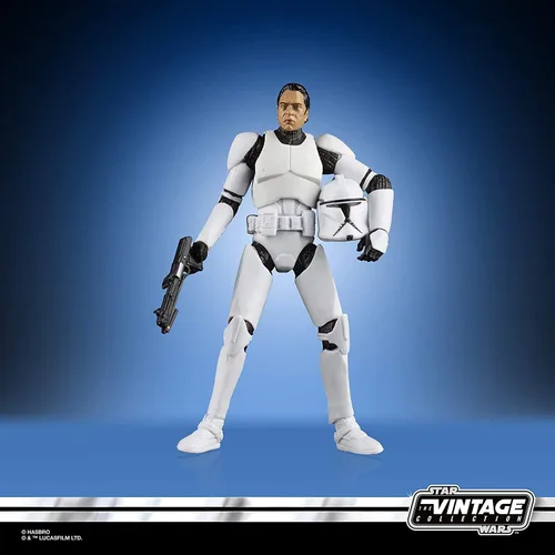 Vista 3 de STAR WARS The Vintage Collection - Juguete de soldado clon, figura de ataque de los clones a escala de 3.75 pulgadas, juguetes para niños a partir