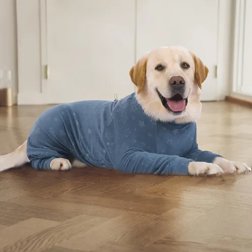 Vista 7 de Abrigos para perros, overol de otoño e invierno para perros grandes y medianos, traje de recuperación más cálido, overol de forro polar para perro