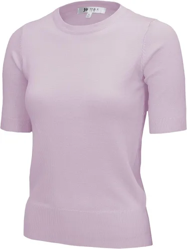 Vista 20 de YEMAK Suéter de Punto Top para Mujer – Media Manga Cuello Redondo Básico Casual Ajuste Clásico Ligero de Punto Suave Pullover Tee