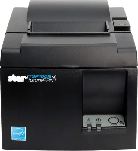 Vista 2 de Star Micronics TSP143IIIBi - Impresora térmica de recibos Bluetooth para iOS, Android y Windows con cortador automático y fuente de alimentación