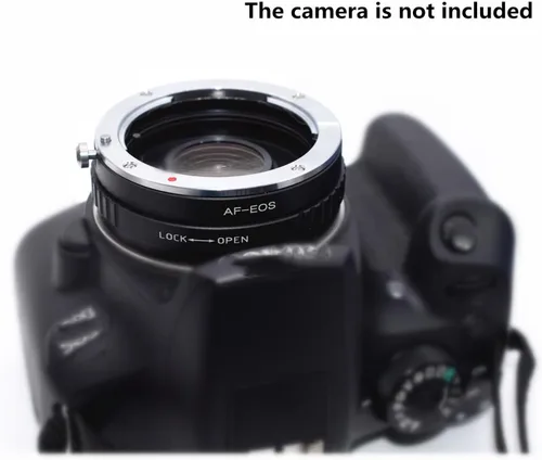 Vista 5 de Adaptador AF a EOS con vidrio óptico, compatible con lentes Sony Alpha A Minolta MA AF para cámaras SLR Canon EOS (EF, EF-S) 7D 550D 500D 1000D 60D