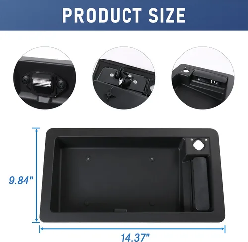 Vista 5 de JDMSPEED Nueva manija de puerta de carga trasera y placa de matrícula de repuesto para Ford Van E150 E250 E350