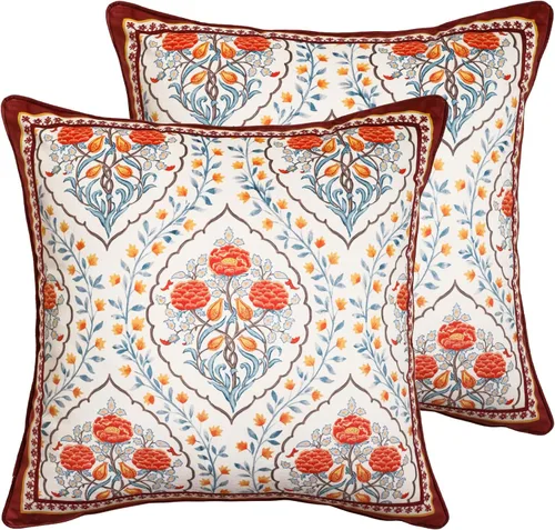 Vista 64 de patdrea Funda de almohada de terciopelo francés de diseño, 18 x 18 pulgadas Aviario