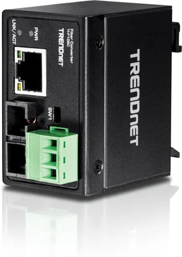 Vista 5 de TRENDnet Hardened Industrial 100Base-FX Convertidor de fibra SC multimodo (1.2 mi, 1.2 millas), carcasa clasificada IP40, TI-F10SC, negro