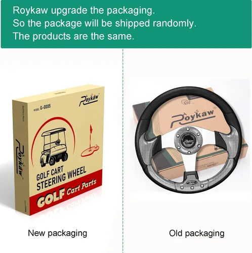 Vista 7 de Roykaw Volante universal para carrito de golf compatible con EZGO RXV TXT, Club Car DS Precedent Tempo, Yamaha G29 Drive Drive 2, diseño universal
