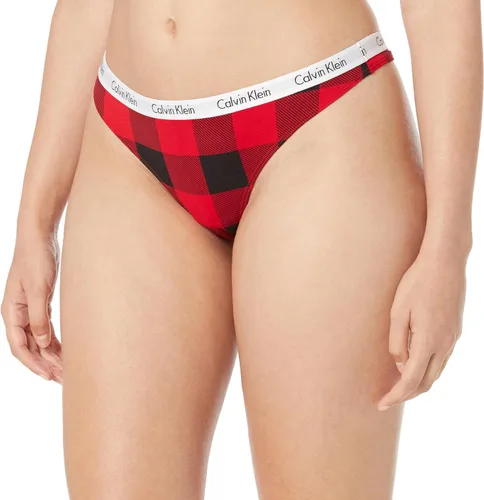 Vista 2 de Calvin Klein Tanga de algodón con logotipo de carrusel para mujer