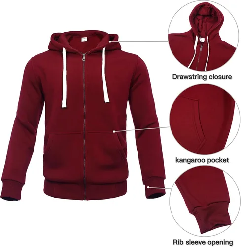 Vista 4 de Xmgelp Conjunto deportivo con capucha para hombre de 2 piezas, casual, con cierre completo