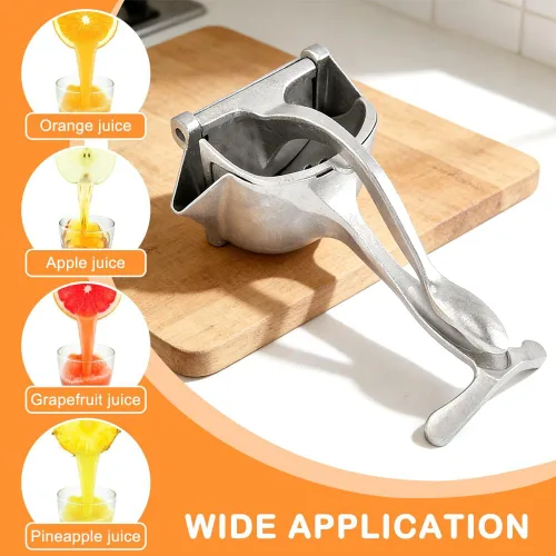 Vista 8 de Exprimidor de barra, extractor de jugo de fruta fresca de aleación de aluminio, exprimidor de mano, exprimidor de limón, extractor manual de mano