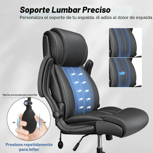 Vista 4 de BESTFAIR Ergonomic Office Chair, Desk Chair with Adjustable Lumbar Support Negro