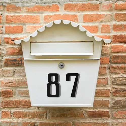 Vista 9 de Números de Casa Modernos para Exterior - Autoadhesivos, Grandes de 6 Pulgadas, Números de Dirección de Casa de Metal - Ideales para Buzón, Puerta