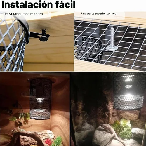 Vista 7 de Kathson - Protector de lámpara de calor para reptiles, antiescaldado