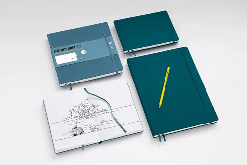 Vista 3 de Leuchtturm1917 - Medium A5 Hardcover Sketchbook (Black) - 112 Pages of 150g/m² Paper Negro
