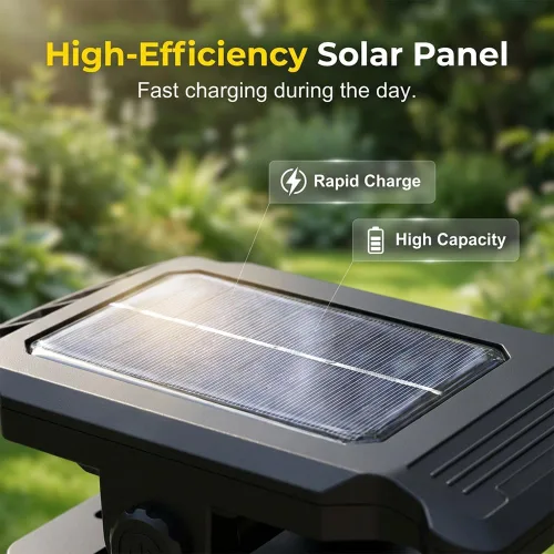 Vista 5 de Luz solar con clip con sensor de movimiento, luces USB con clip de carga solar 2026, luz LED recargable portátil multifuncional para campamento, luz