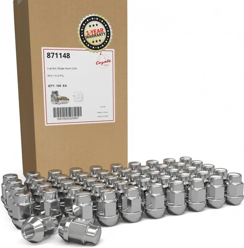 Vista 17 de Wheel Accessories Parts 20 piezas de tuercas de llanta M14x1.5, rosca de 14x1.5, tuerca de seguridad tipo bellota, 1.4" de largo, negras Negro