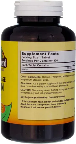 Vista 5 de Nature's Blend Niacina Liberación Temporizada 500 mg 500 mg 300 Tabletas