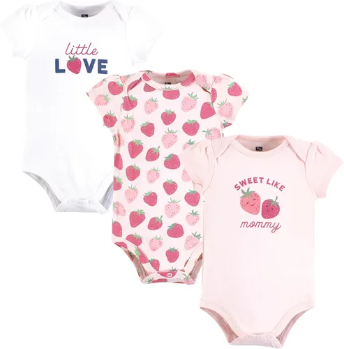 Vista 54 de Hudson Baby baby-girls Cotton Bodysuits 3-pack