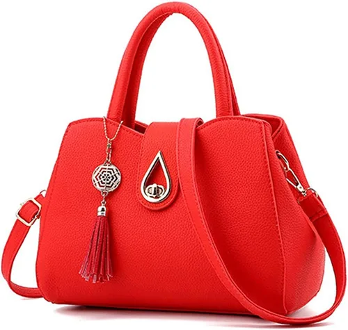 Vista 10 de Pahajim Bolso de cuero sintético para mujer, con asa superior, cartera de dama, elegante, para trabajo, ataché, bolsa de mano Medium structured