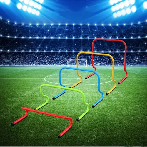 Vista 2 de YXXSDP Entrenamiento de velocidad de agilidad obstáculos para atletas, equipo de práctica deportiva portátil multicolor para entrenamiento