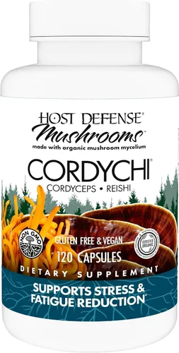 Vista 9 de Host Defense CordyChi Cápsulas - Suplemento energético y de apoyo inmunológico - Suplemento Cordyceps y hongo Reishi para relajación y apoyo