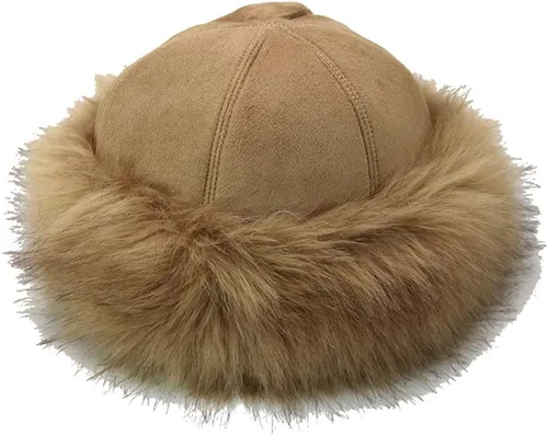 Vista 6 de Gorro de piel sintética para invierno, gorro de nieve, estilo ruso, cálido