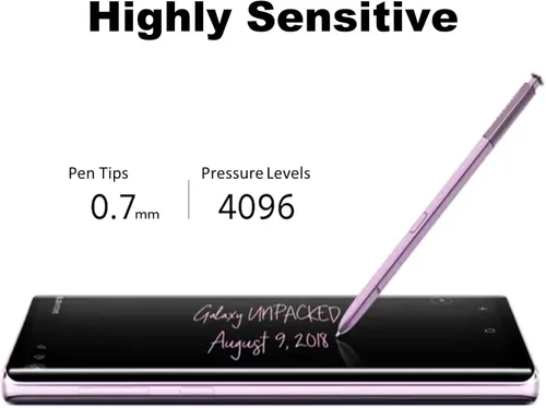 Vista 3 de Galaxy Note 9 - Lápiz capacitivo con Bluetooth de repuesto para Samsung Galaxy Note 9 N960, todas las versiones Stylus Touch S Pen (morado lavanda)