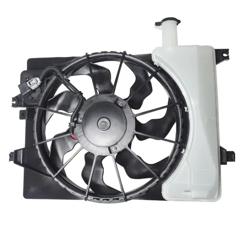 Vista 2 de Reemplazo del conjunto del ventilador de enfriamiento del condensador del radiador para 2014-2016 Elantra 2015-2016 Forte 2015 Forte Koup 12V