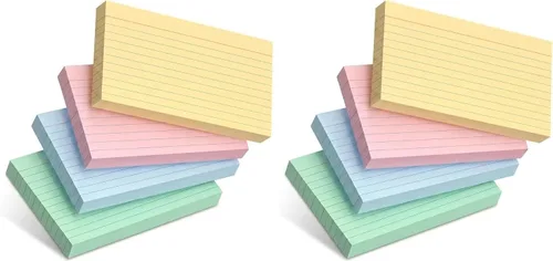 Vista 13 de Mr. Pen Tarjetas de Estudio de Neón Rayadas - 3x5, 180 Tarjetas - Tarjetas Rayadas para Estudiar Notecards for Studying, Ruled Index Cards