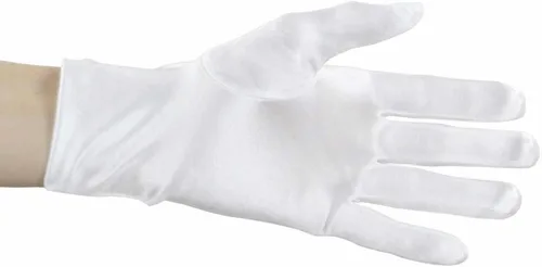 Vista 3 de Guantes de vestir de satén elásticos brillantes hasta la muñeca 2BL