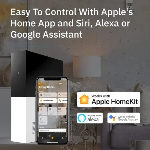 Vista 8 de Abode - Sistema de Seguridad Inteligente Inalámbrico de 4 Piezas - Funciona con Dispositivos Apple HomeKit, Z-Wave y Zigbee - Expandible