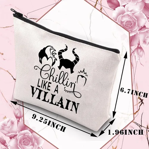 Vista 2 de BDPWSS Malvado Females Regalo Villano Amante Bolsa de maquillaje Chillin' Like a Villain Gift Evil Group Gift Bad Witches Cosmetic Bag