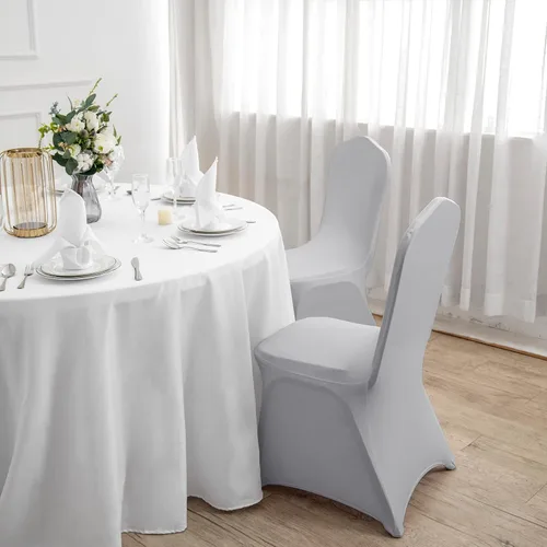 Vista 135 de Funda de elastano para silla, 12 unidades, fundas para silla, fundas para sillas de sala de estar, funda extraíble lavable y elástica para silla
