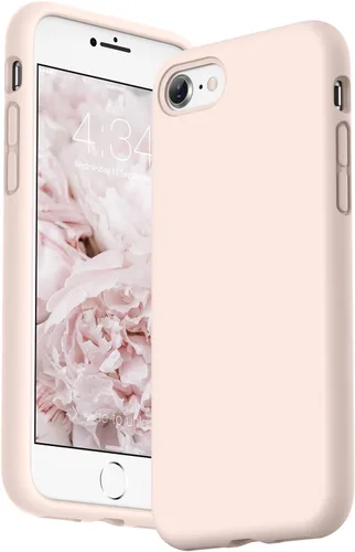 Vista 17 de Surphy - Carcasa de silicona compatible con iPhone SE 2020, iPhone 8, iPhone 7, funda de silicona líquida (con forro de microfibra) para iPhone 7