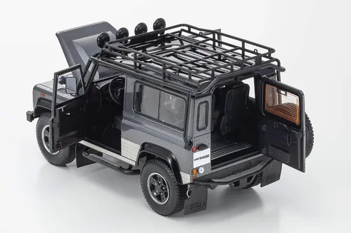 Vista 5 de Kyosho KY8901TR 1:18 Land Rover Defender 90-Dark Grey Coche miniatura coleccionable, multicolor