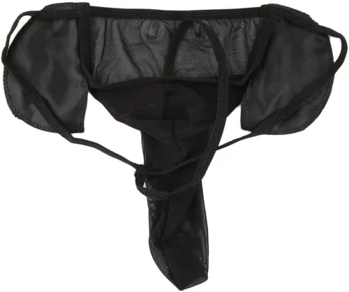 Vista 5 de QINGD's - Lencería para hombre, tanga, espalda en T, ropa interior con estampado de elefante, parte inferior