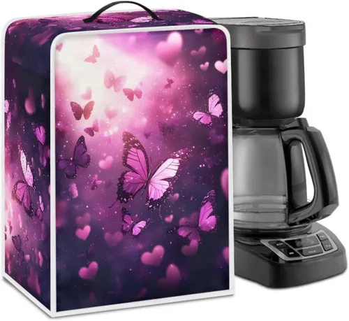 Vista 15 de Cubiertas para máquina de café con mango superior, resistentes a las manchas, para mezclador, compatible con la mayoría de cafeteras