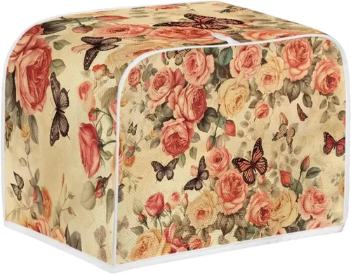 Vista 8 de doginthehole Cubierta para tostadora de libélula para cocina, fundas de electrodomésticos pequeños, estilo bohemio, para microondas, tostadora