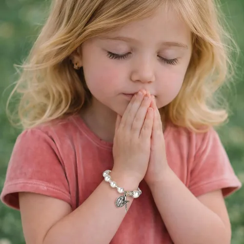 Vista 2 de C-leen Regalos de primera comunión para niñas, pulsera de cruz para la primera comunión, regalos religiosos para adolescentes, regalos