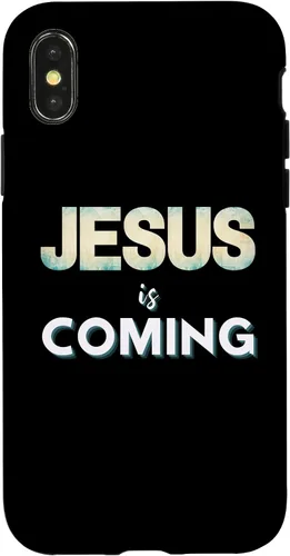 Vista 5 de Funda para iPhone 11 Jesus Is Coming Christian Faith Quote Revelation Saying