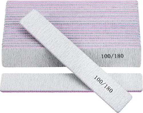 Vista 9 de 25 limas de uñas para uñas acrílicas, grano 80/120, tableros de esmeril de doble cara, limas de uñas, herramientas de manicura profesionales