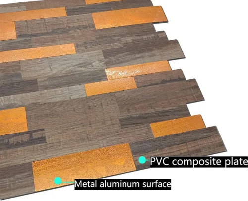 Vista 3 de XUANINY Azulejos metálicos para salpicaduras de 12 hojas, autoadhesivas, aluminio 3D, paneles de pared para cocina, baño, dormitorio, sala de estar